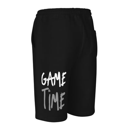 Game Time - Wolf Face on Fire Basketball fleece shorts