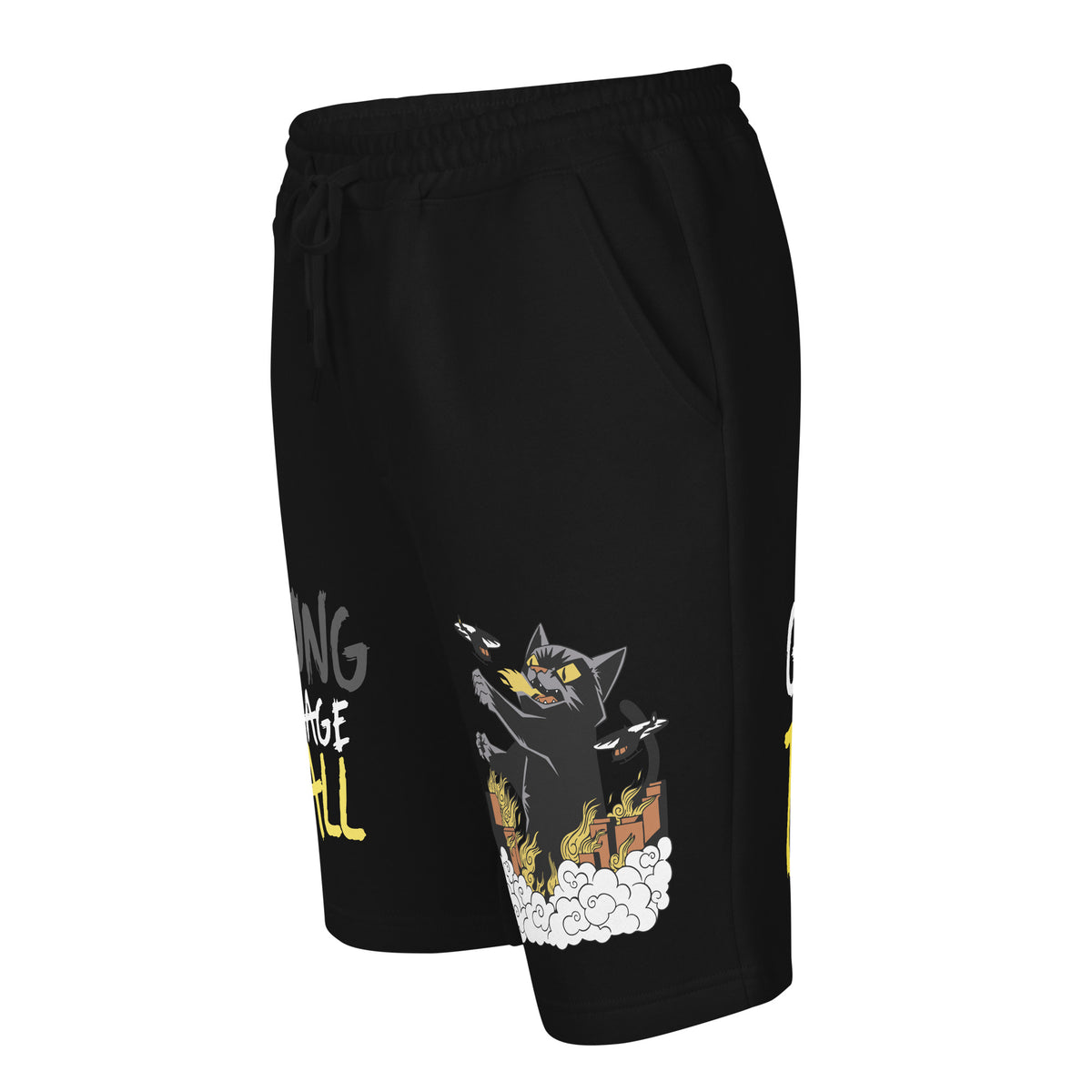 Game Time - Crazy Cat Basketball fleece shorts