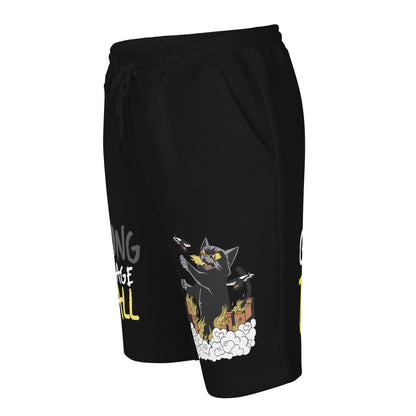 Game Time - Crazy Cat Basketball fleece shorts