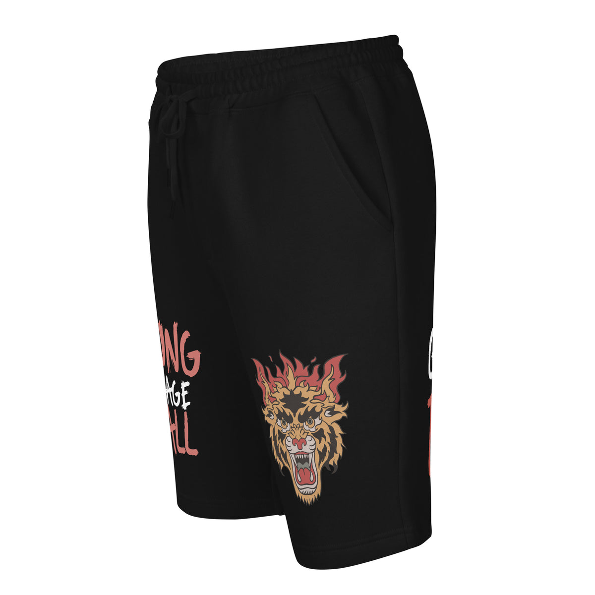 Game Time - Fire Lion Basketball fleece shorts