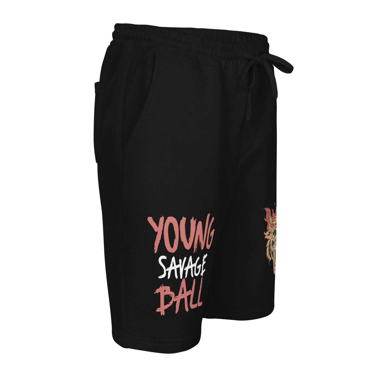 Game Time - Fire Lion Basketball fleece shorts